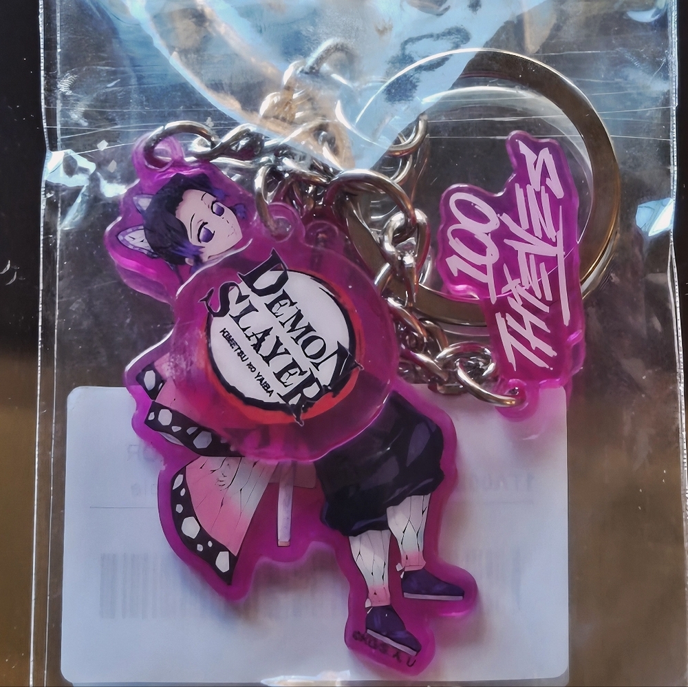 DEMON SLAYER X 100 THEIVES Sanemi Shinazugawa Keychain Purple - New
